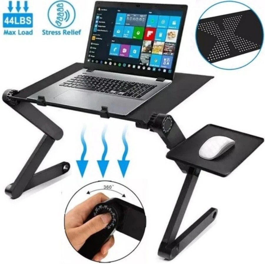 360° Adjustable Laptop Table Stand Lap Sofa Bed Tray Foldable PC Notebook Desk