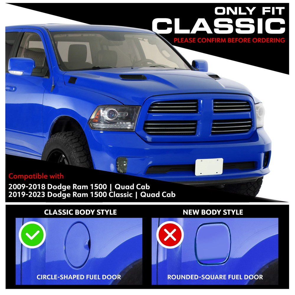 TYGER 4" Riser Running Boards for 09-24 Ram 1500 Quad Cab