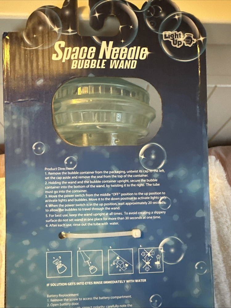 Light Up Seattle Space Needle Bubble Wand