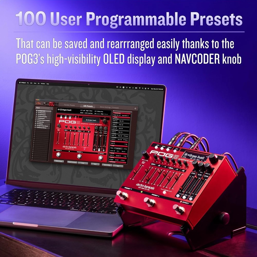 Electro-Harmonix POG3 Polyphonic Octave Generator Pedal