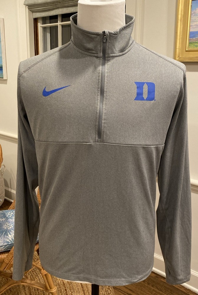 Nike 1/4 Quarter Zip Gray Duke Blue Devils Size L