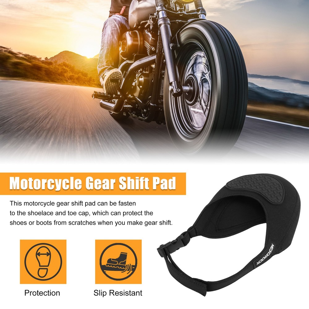 Single Motorcycle Gear Shift Pad Shifter Shoe Protector Black Universal