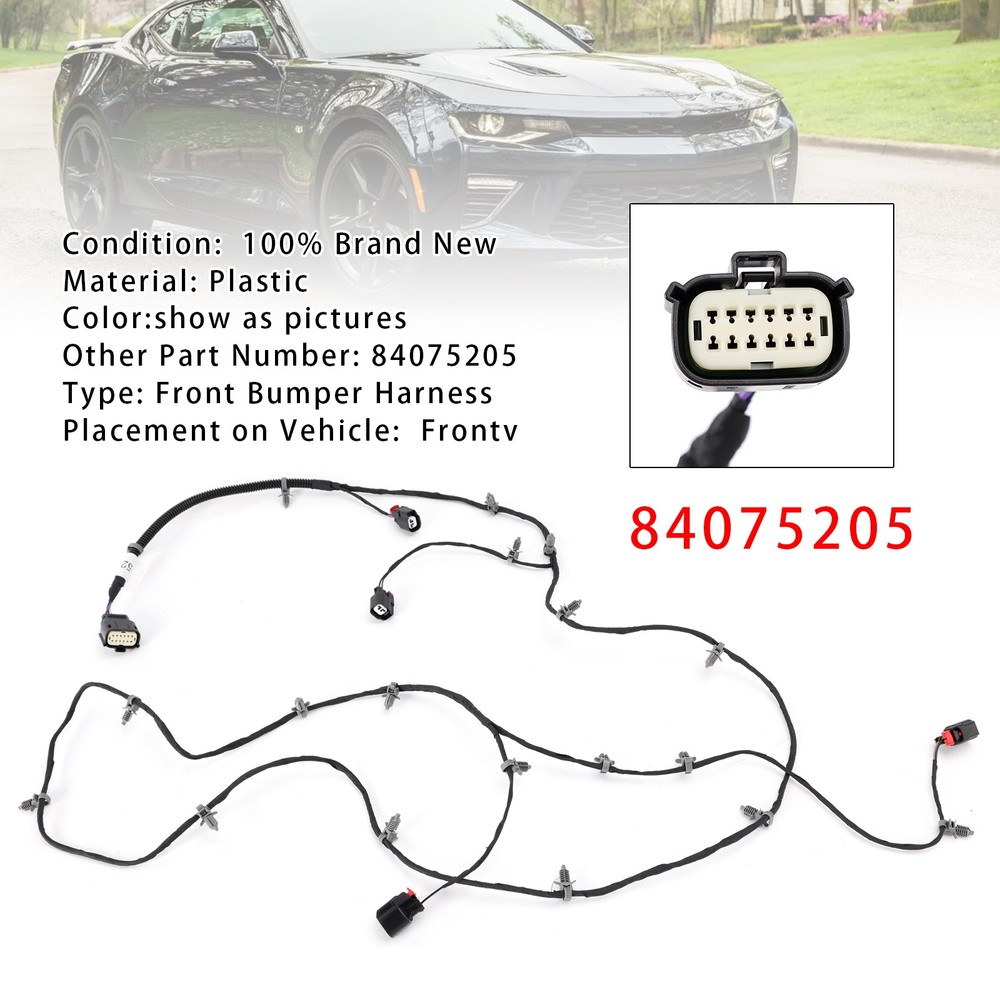 Front Bumper Grille Bumper Components Harness 84075205 For Camaro 2016~2018