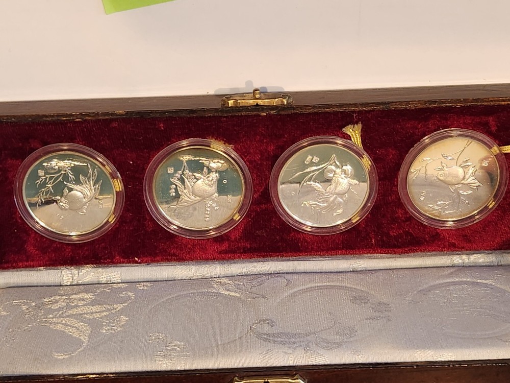 1990 4 PIECE GOLDFISH SILVER SET   #48