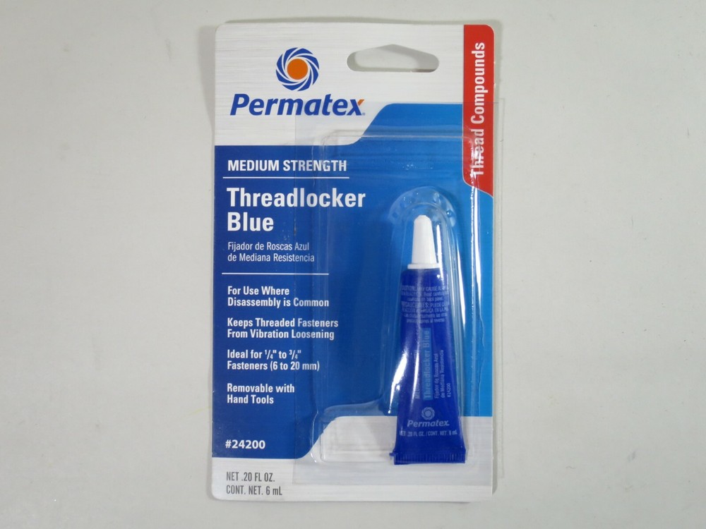 Permatex 24200 Medium Strength Threadlocker Blue .20 FL OZ (6mL)