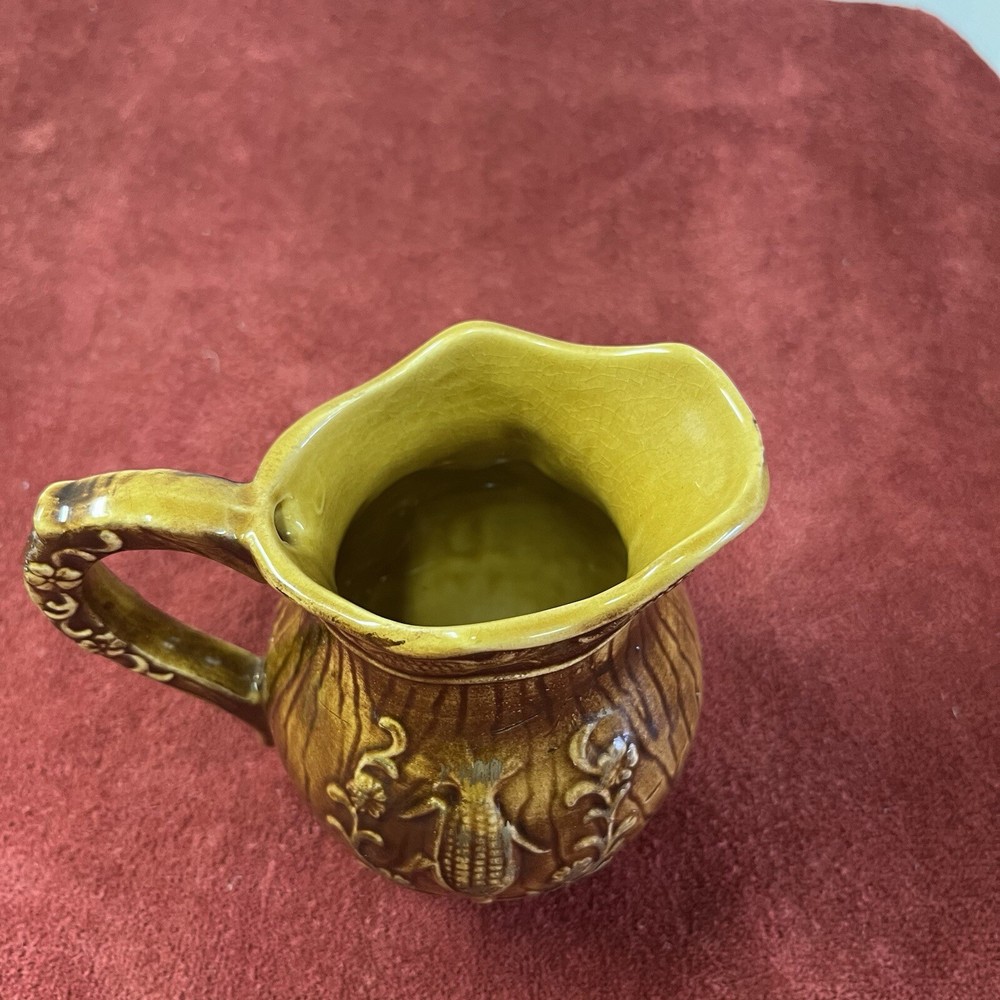 Creamer With Rooster And Corn Cob