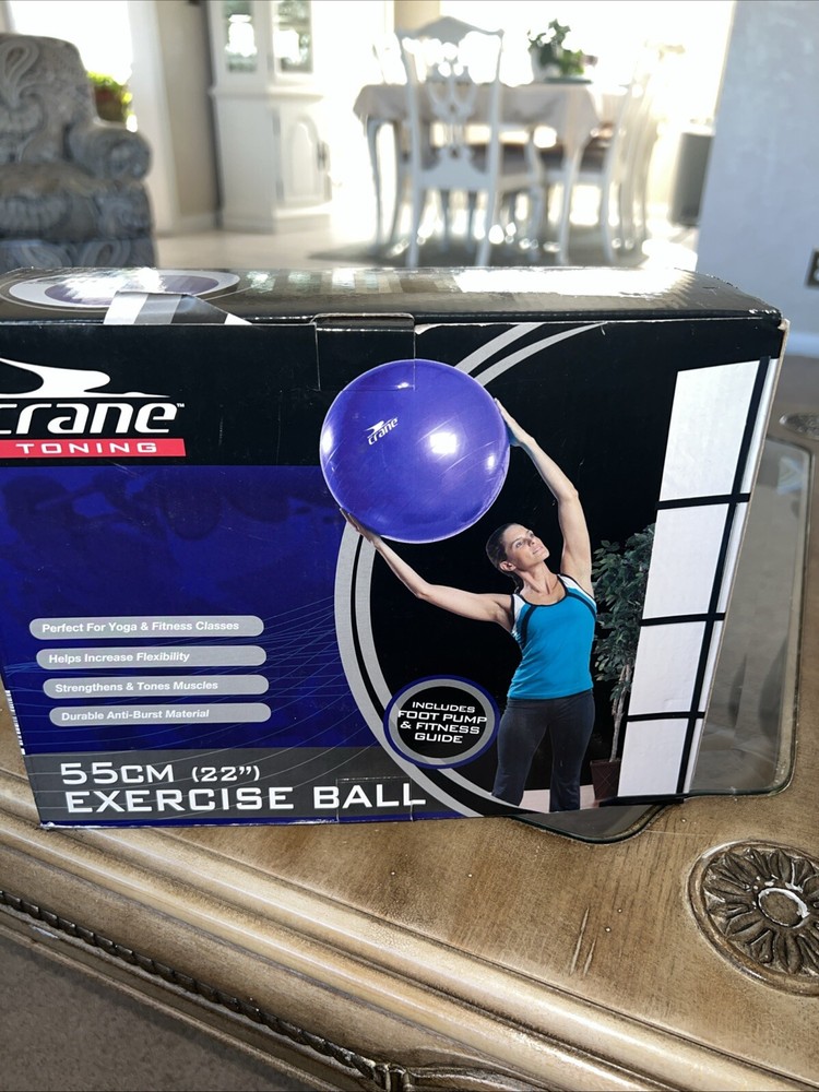 Crane 22” Exercise Ball With Foot Pump