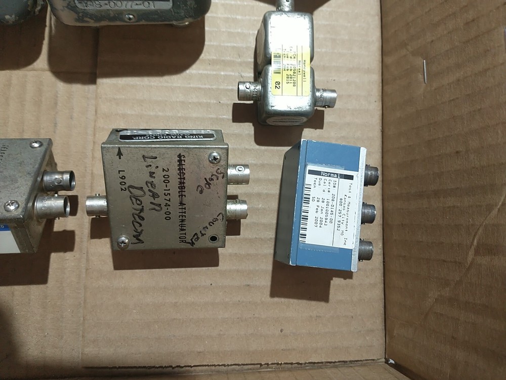 Lot of (10) Variable Attenuators And Testing Connection Blocks