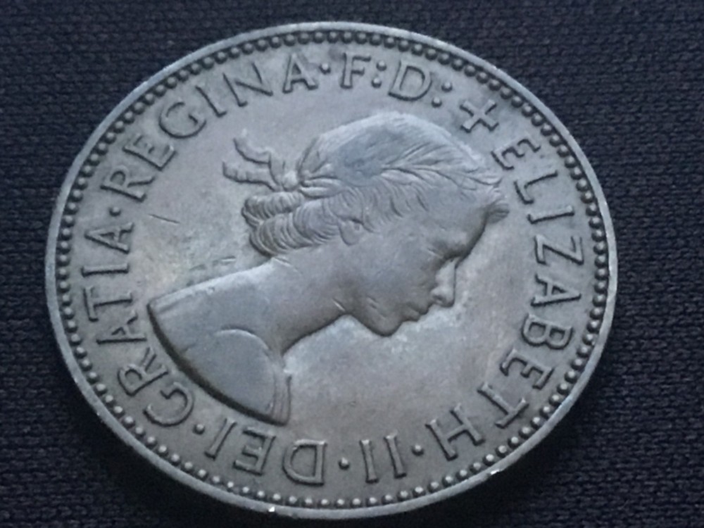 1955 Elizabeth II British Halfpenny