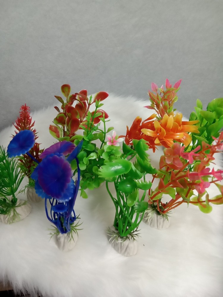 Artificial Plastic Aquarium plants fish tanks colorful
