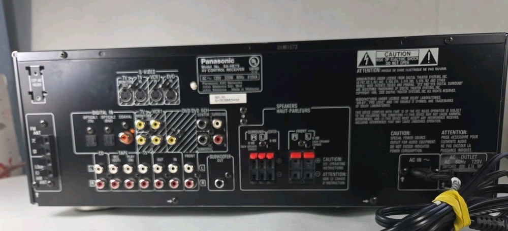 Panasonic SA-HE75 AV Control Stereo Receiver Built In Digital Surround Decoder
