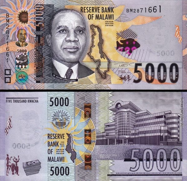 Malawi 5000 Kwacha 2024 UNC