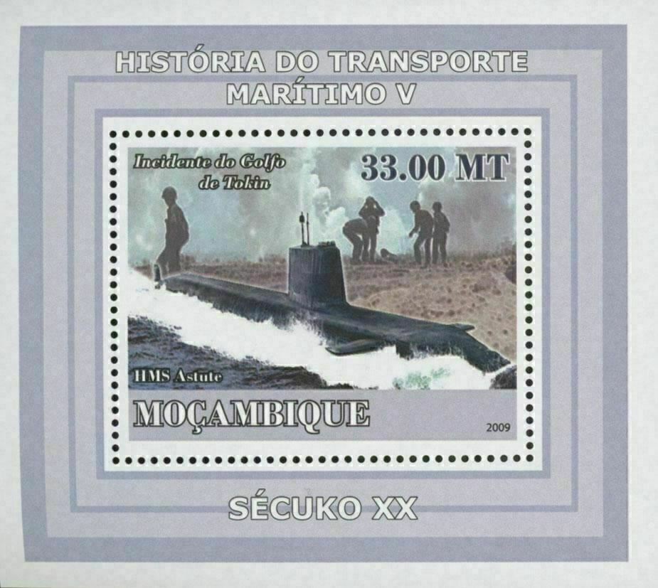 Maritime Transport HMS Astute Mini Sov. Sheet MNH