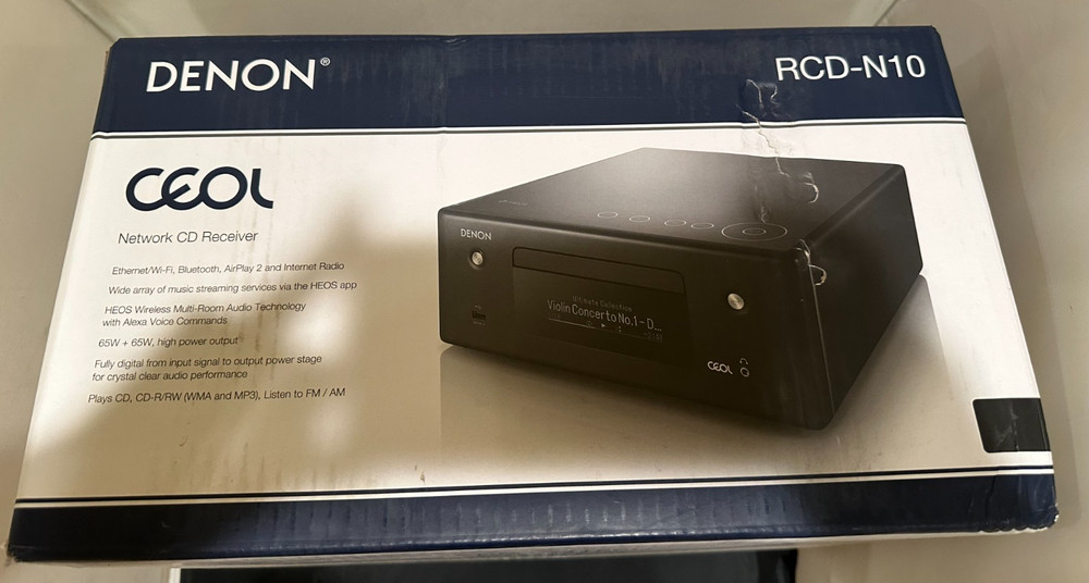 DENON RCD-N10 Black Network CD Receiver- New in box