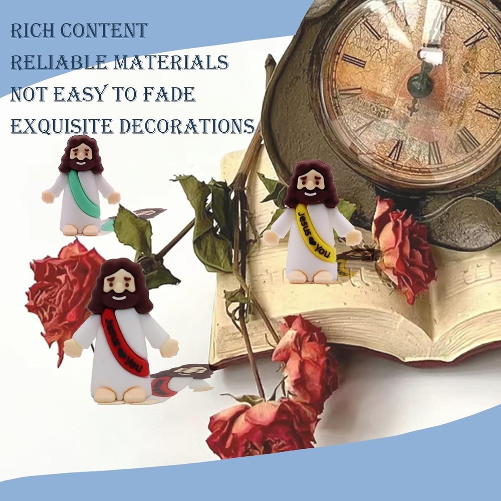 Little Jesus Figures, Mini Figurines in Bulk, Multicolor Tiny 20