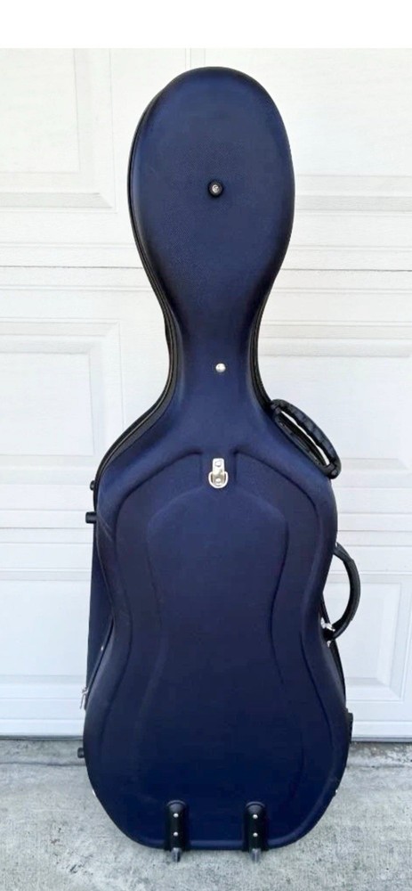 Cello Case 4/4 Full Size Blue With Wheels