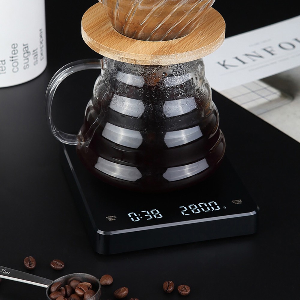 Electronic Digital Coffee Scale Tool With Timer High Precision LCD Display