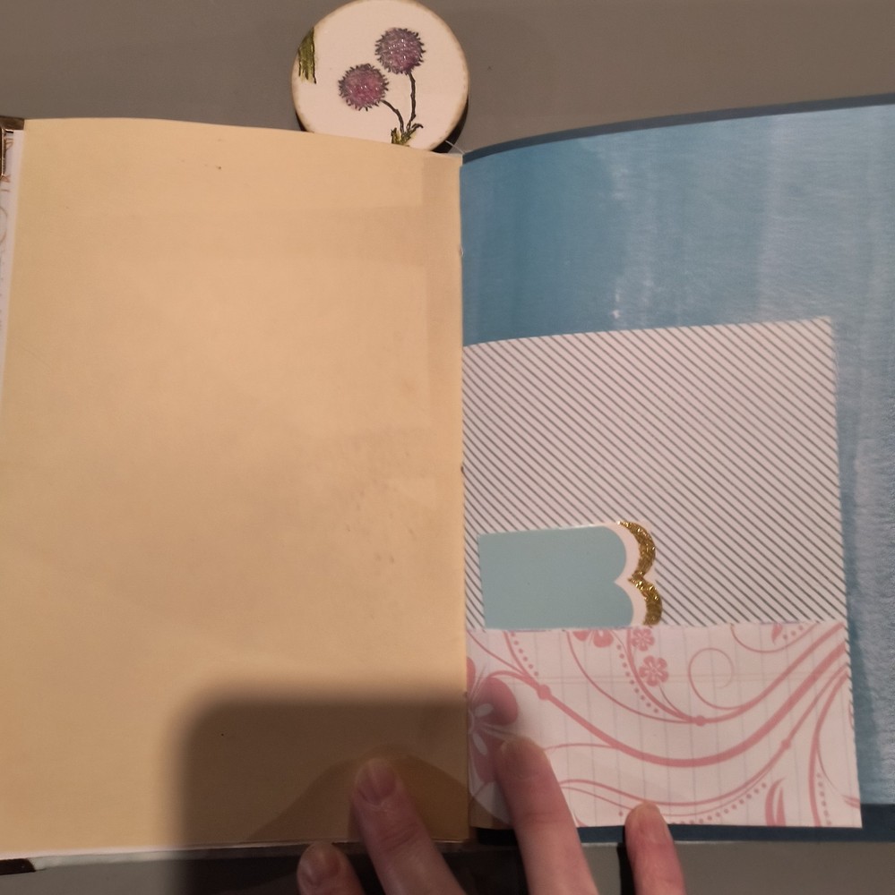 Handmade fabric covered junk journal