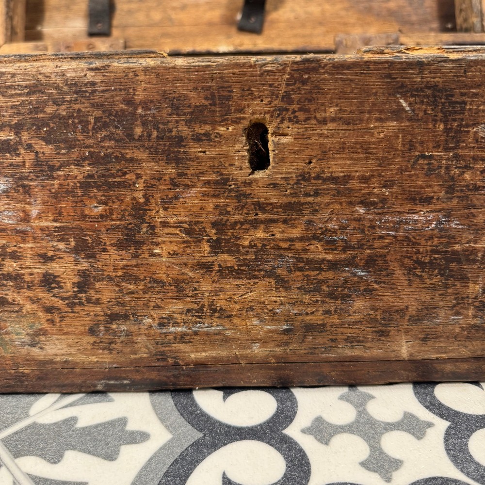 Vintage Workman Tool Chest Pine 1940's Original Iron Hardware