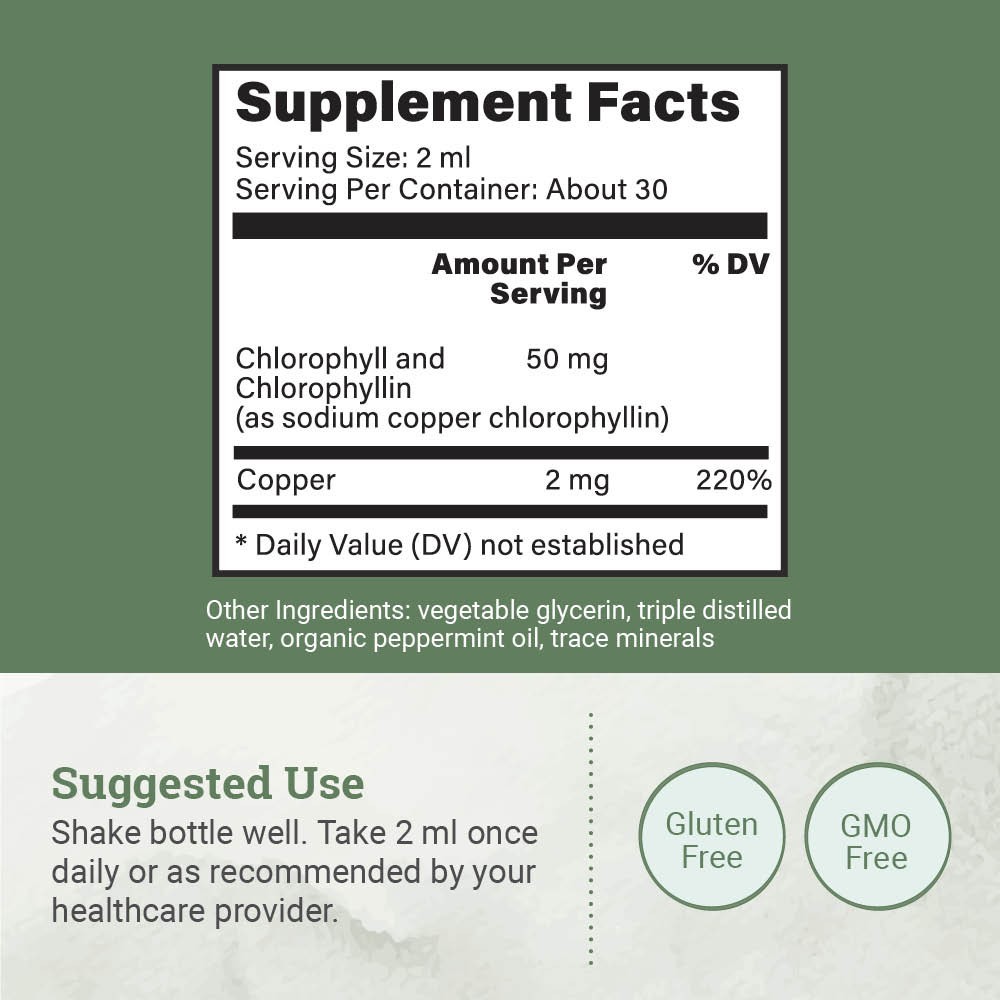 Liquid Chlorophyll, Liquid Drops for Immune System Support