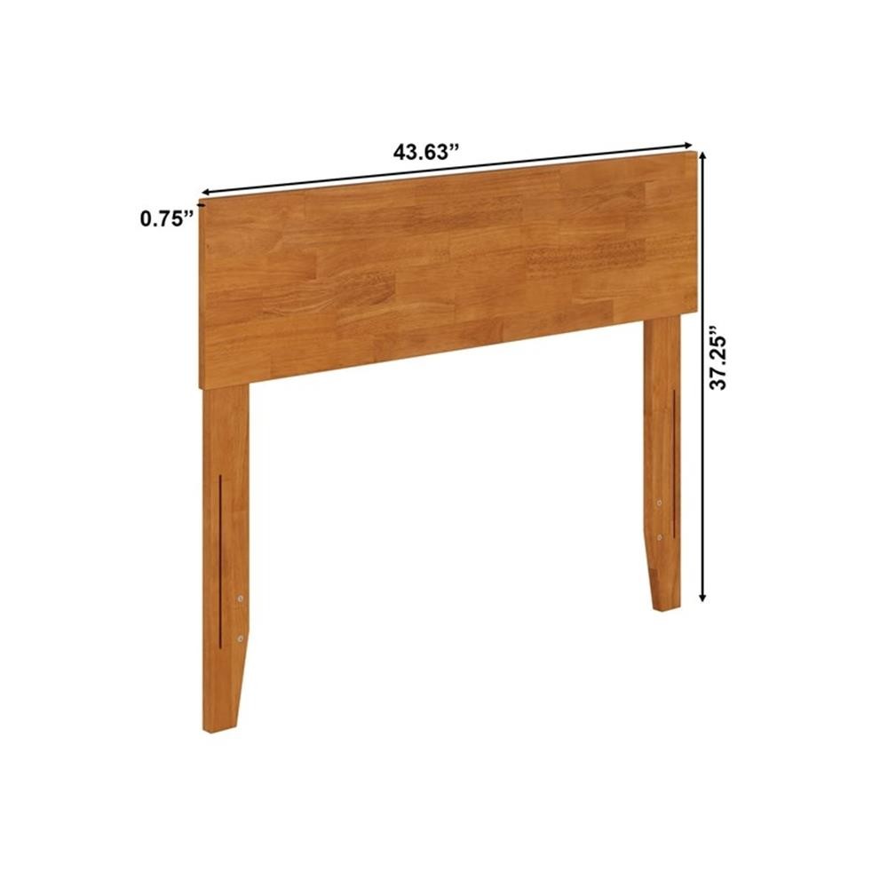 Pemberly Row Twin Modern Solid Wood Panel Headboard in Light Toffee