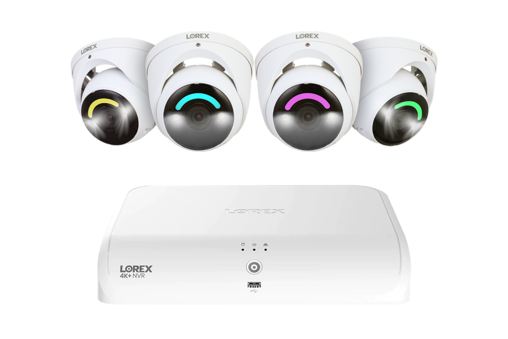 Lorex 4K+12MP Outdoor Security Camera System with 4 IP Wired Dome Camera