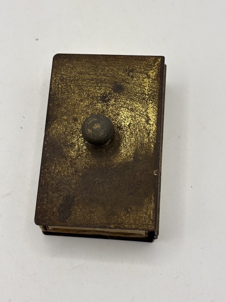 Vintage Brass Match Box Holder Case