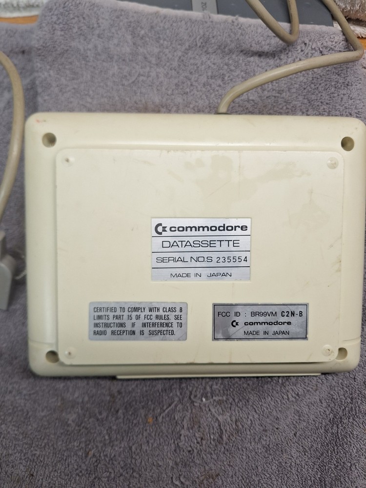 Vintage Commodore Datassette Model C2N-B Japan Untested For Home Computer