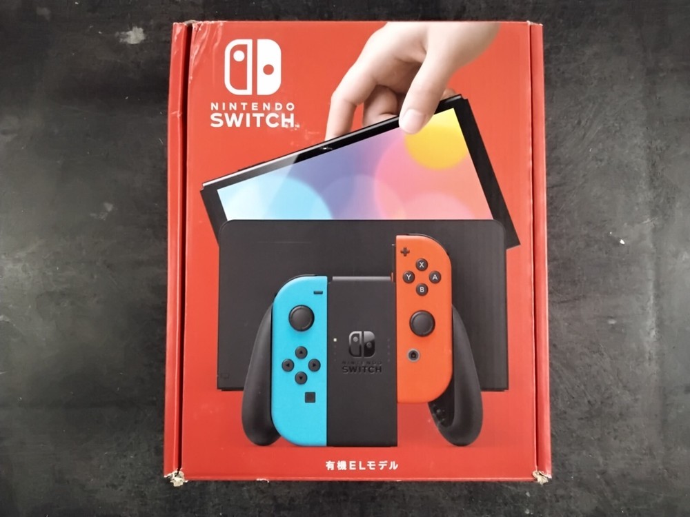 BOX ONLY Original Red/Blue Nintendo Switch OLED Model JPN