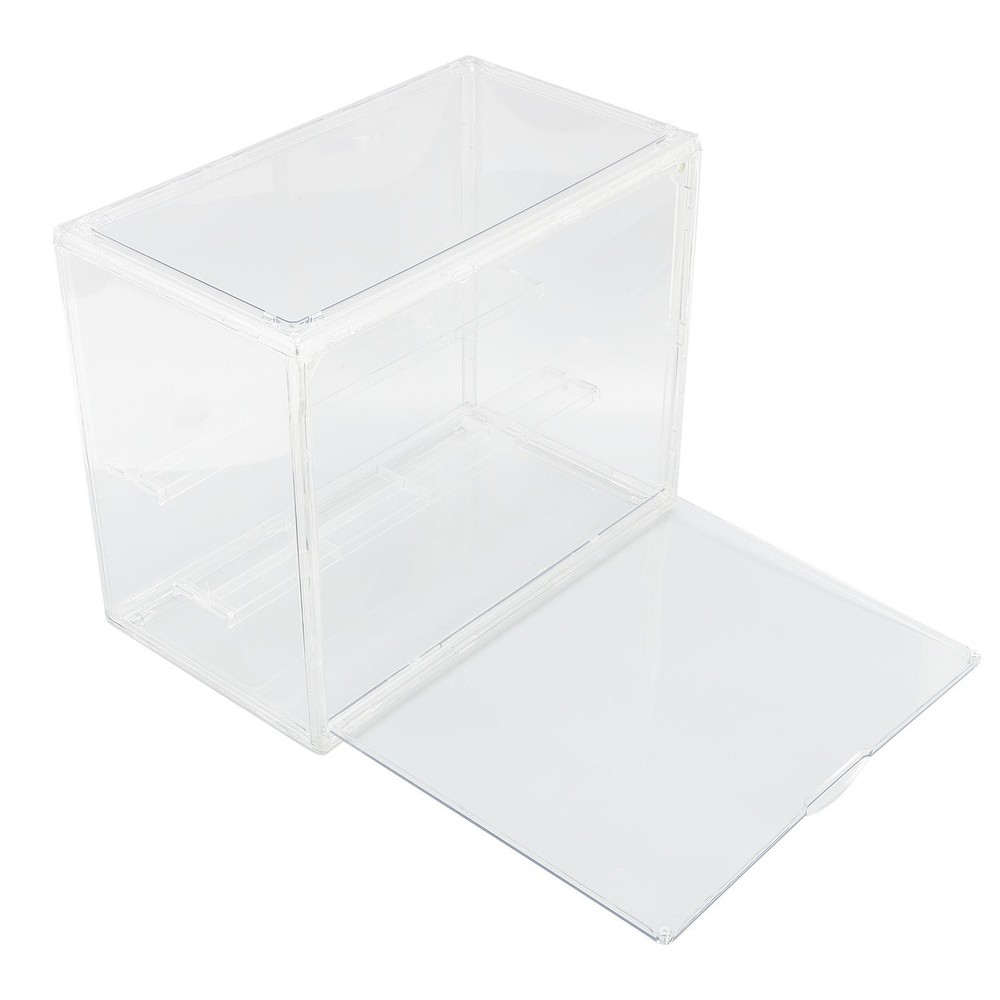 Clear Display Case for Miniature Figures PET Stackable Display Box with Magnetic