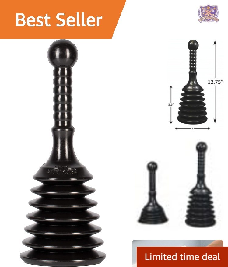 Sink & Drain Plunger Black High Quality Small Powerful for Kitchen Bathroom S...