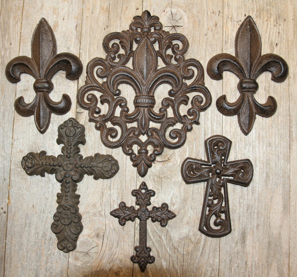 FOREST GLENN COLLCTION, Wall Decor, Fleur De Lis Plaques, Wall Crosses Com-01