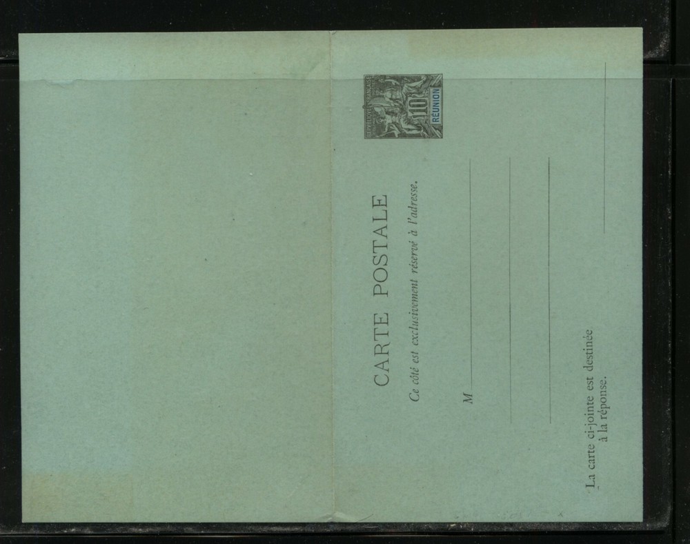 Reunion  nice postal  reply  card  mint   unused     MS0228