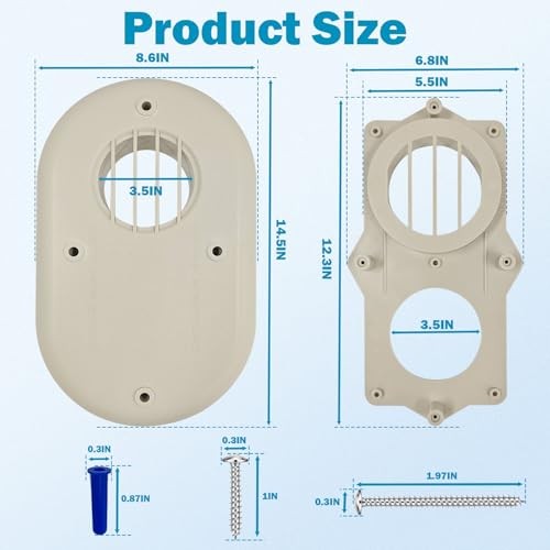SP20286 3-Inch Vent Horizontal Vent Termination Kit, with Screws for Outside