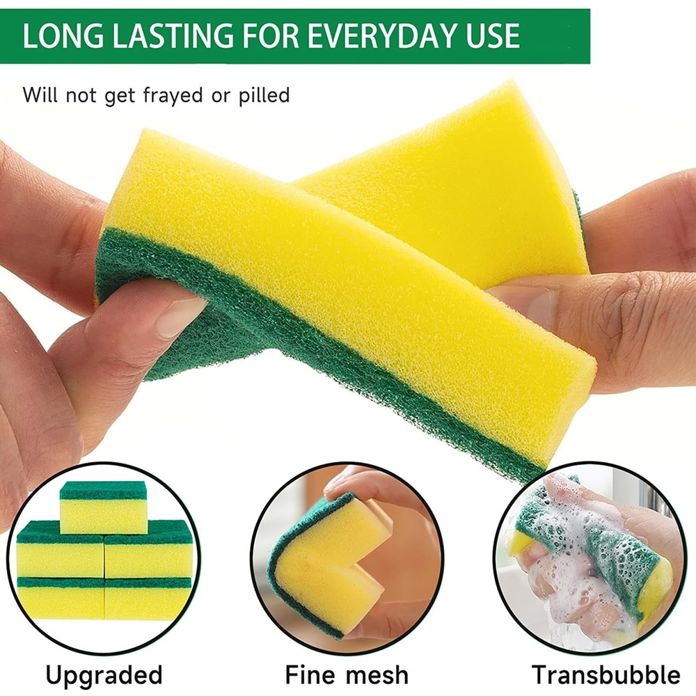 Kitchen Scrub Sponges 32 Count, Non-Scratch Dish for Dfg