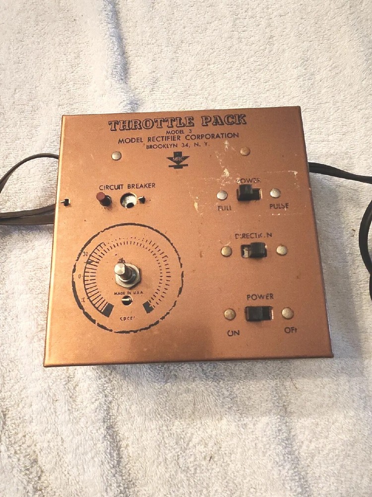 Vintage Model TRAIN TRANSFORMER / RECTIFIER Throttle Pack Model 3 Bronze W/clips