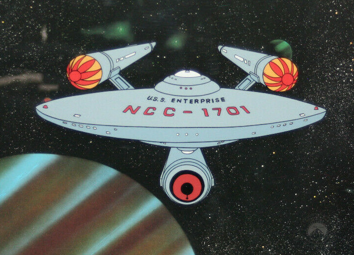 Star Trek USS Enterprise NCC-1701 Seri Cel on Background