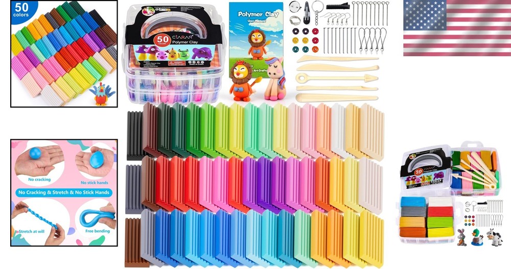 Kids Modeling Clay with Sculpting Tools