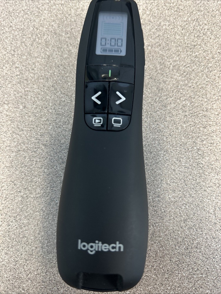 Logitech R800 Presenter Remote Green Laser Pointer LCD Timer No Receiver