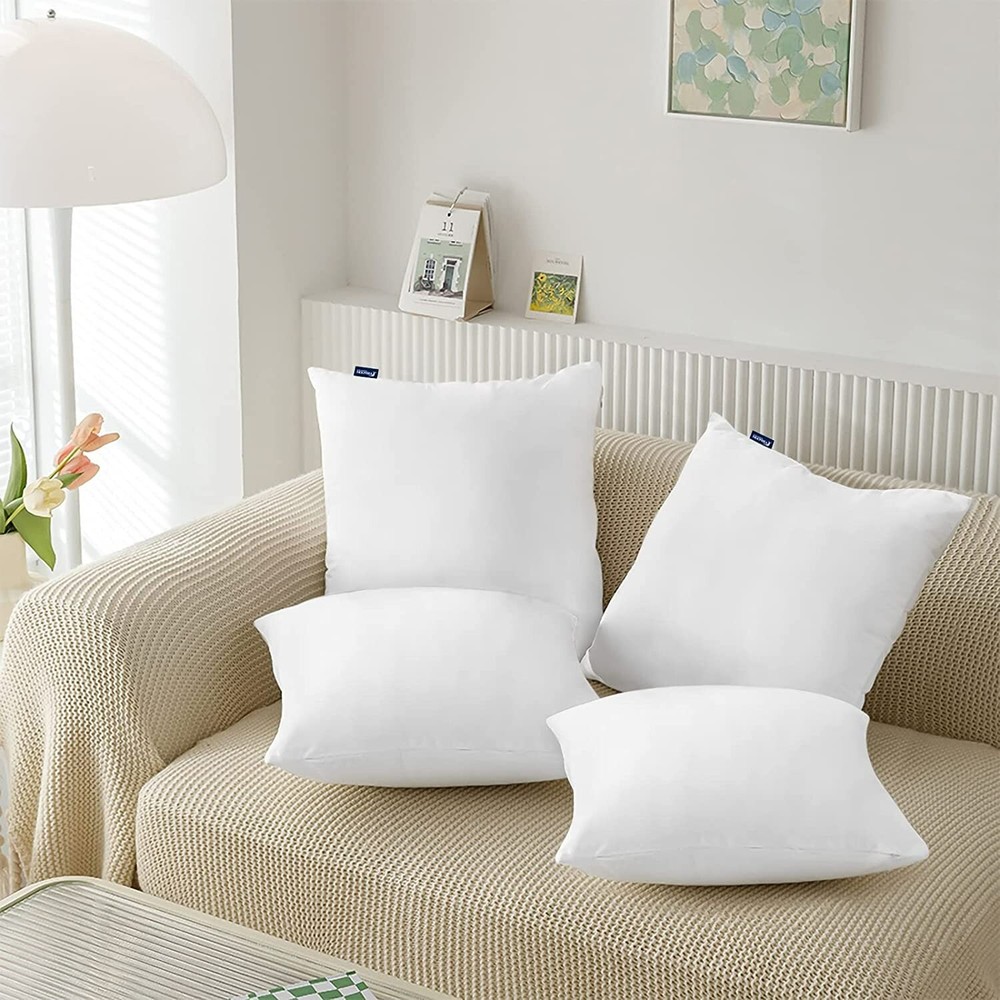 Waterproof Pillow Protector Square Throw Pillow Case Cover 22"x22" 4 Pack
