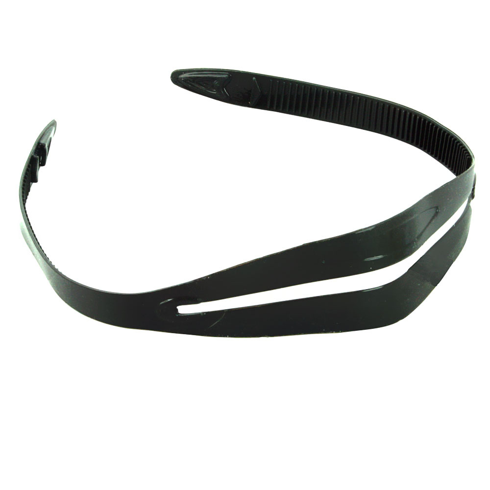 Scuba Dive Snorkeling Mask Silicone Strap Replacement - Black 5/8" Width Thin