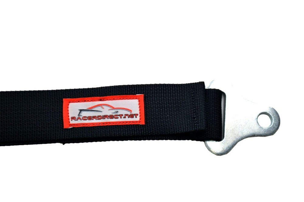 2" LATCH & LINK Y FLOOR MOUNT HARNESS. 3 POINT BUGGY BELT PULL DOWN LAPS BLACK