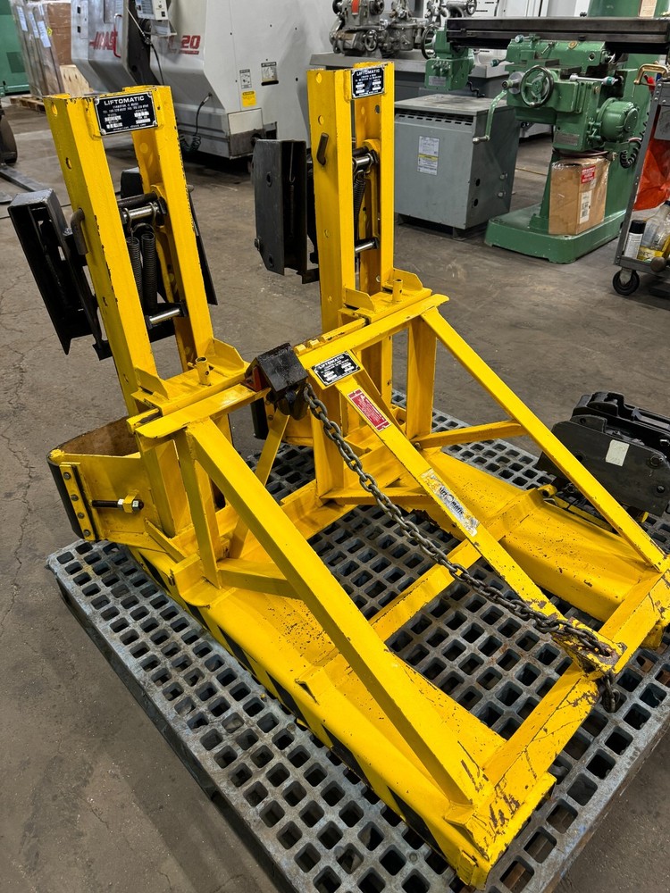 Liftomatic Fork Mounted 2 Drum Picker/Handler 4,000 Lbs Capacity