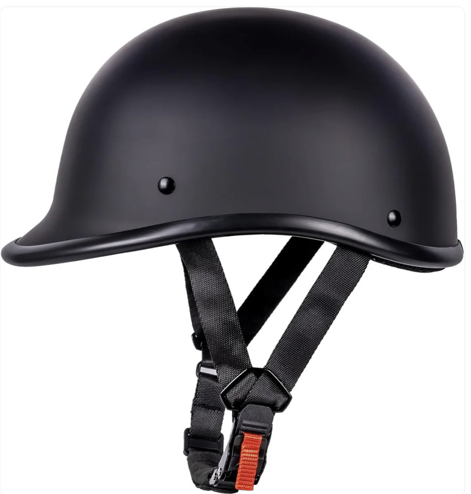 2 Pack Motorcycle Helmet DOT Approved Half Shell Matte Black Open Face, M