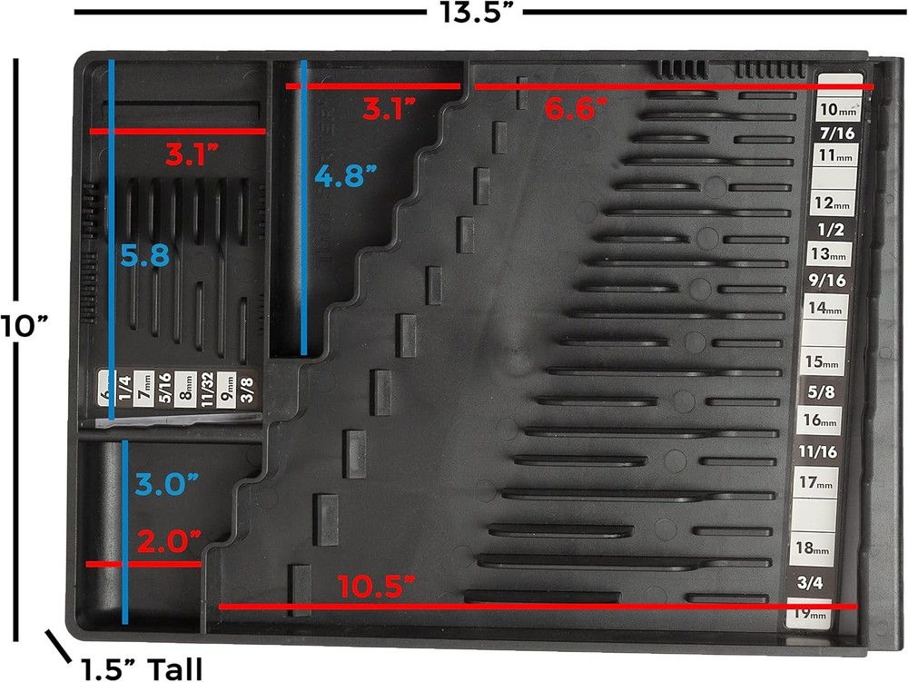 Black Wrench Organizer – Tool Storage Rack Holder