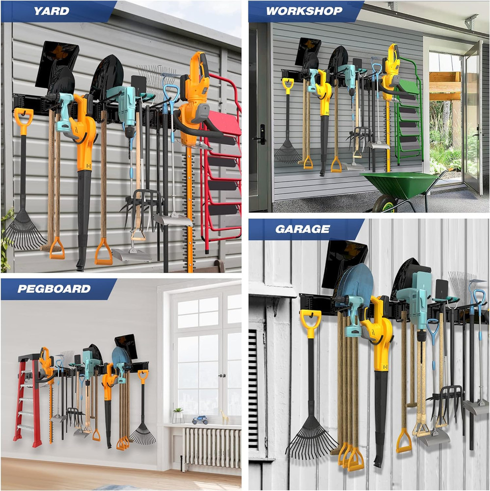 Storaboks Heavy Duty Garage Storage Rack System, Wall Mounted Tool Organizer wit