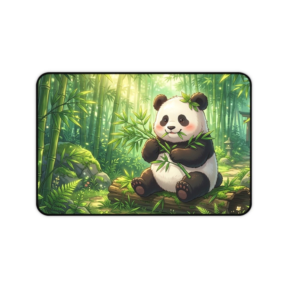 Panda in forest Desk Mat