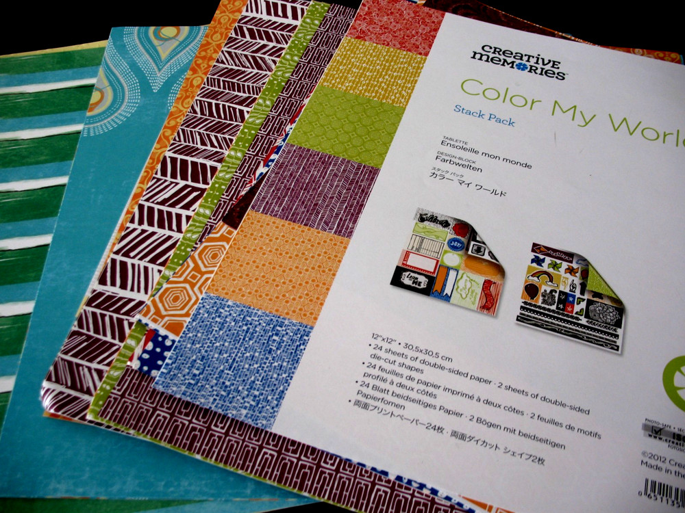 Creative Memories Color My World Stack Pack 24, not including die cut sheets, +