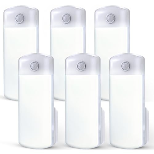 6 Pack Rechargeable LED Emergency Lights, Motion Detection Flashlights for Power