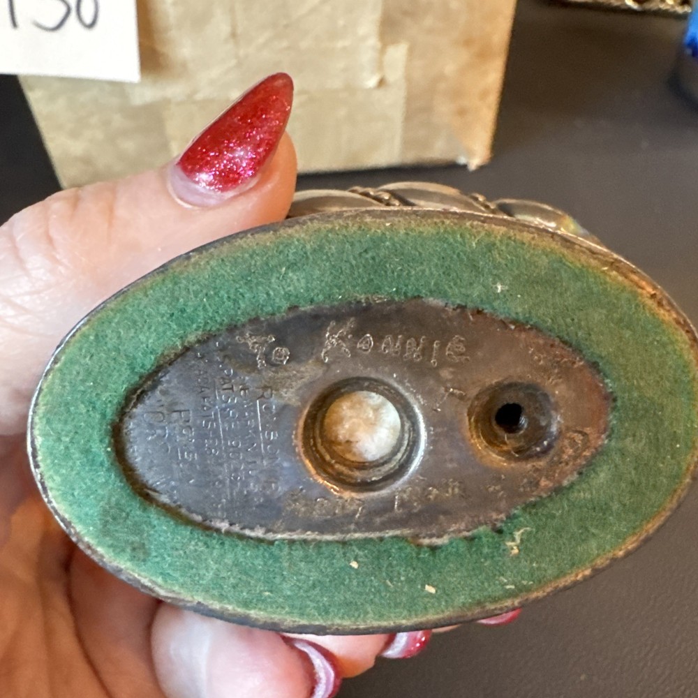 Vintage Ronson Crown Table Lighter Silverplate Art Deco